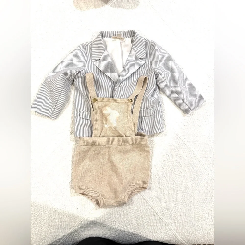 Baby Boy outfit 6- 9 months Miniclasix Blazer and bunny outfit